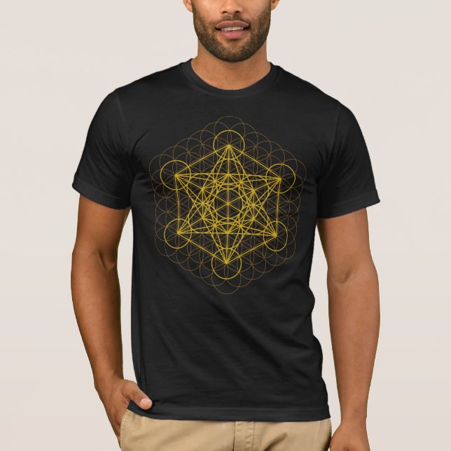 helig geometriblomma från andlig mandala t shirt (Framsida)