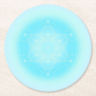helig geometrisk Metatron Underlägg Papper Rund