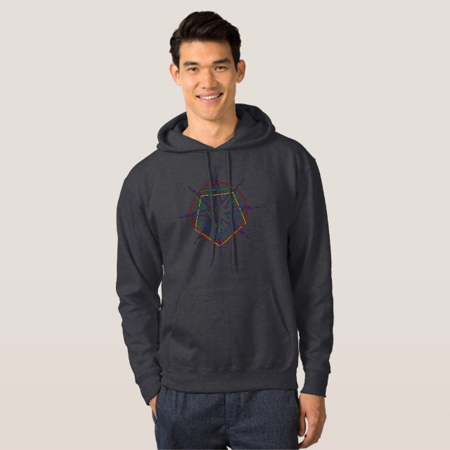 Helig Geometrisk Sigill Hoodie (Hel framsida)