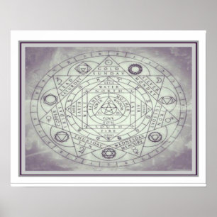 Helig Geometry/Alchemy Chart 16 x20 Poster