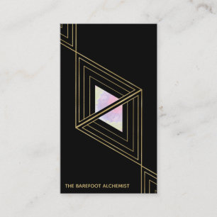 *~* Helig Geometry Alchemy Guld Boho Triangles Visitkort