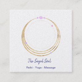 Helig Geometry Andlig New Age och Metaphysik Fyrkantigt Visitkort