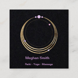 Helig Geometry Andlig New Age och Metaphysik Fyrkantigt Visitkort