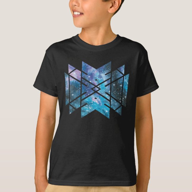 Helig Geometry Cosmic Galaxy Universe Rymden T Shirt (Framsida)