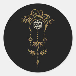 Helig Geometry D20 Dice Tabletop RPG Runt Klistermärke