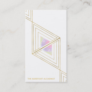 *~* Helig Geometry Guld Boho Triangles Alchemy Visitkort
