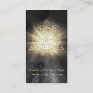 *~* Helig Geometry . Light Rays Golden Totem Visitkort