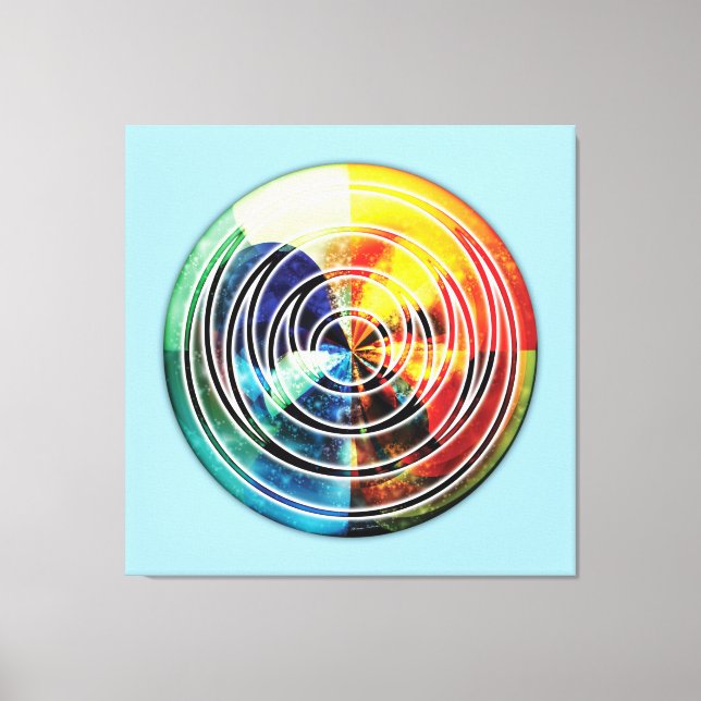 Helig Geometry Mandala 8 Kanvastryck (Framsida)