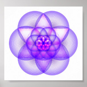 Helig Geometry Mandala - Genesis Mönster Poster