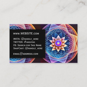 Helig Geometry Mandala Professionell Executive Visitkort