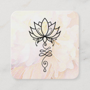 *~* Helig Geometry Nirvana Blommigt Peony Yoga Fyrkantigt Visitkort