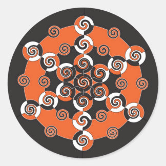 Helig Geometry of Halloween Runt Klistermärke