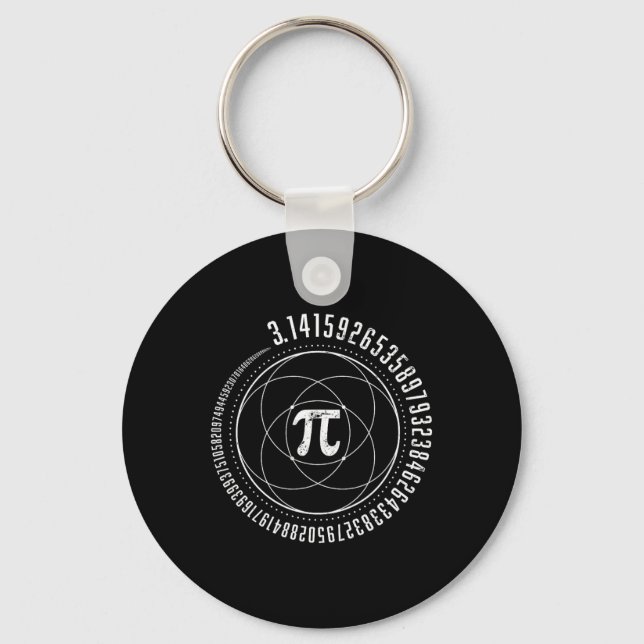 Helig Geometry Pi Math Science Stem 3.14 Pi Day 3 Nyckelring (Framsida)