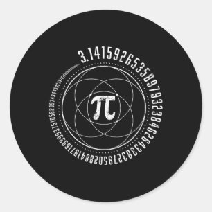 Helig Geometry Pi Math Science Stem 3.14 Pi Day 3 Runt Klistermärke