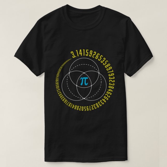 Helig Geometry Pi Venn Diagram Math STEM 314 Pi D T Shirt (Design framsida)