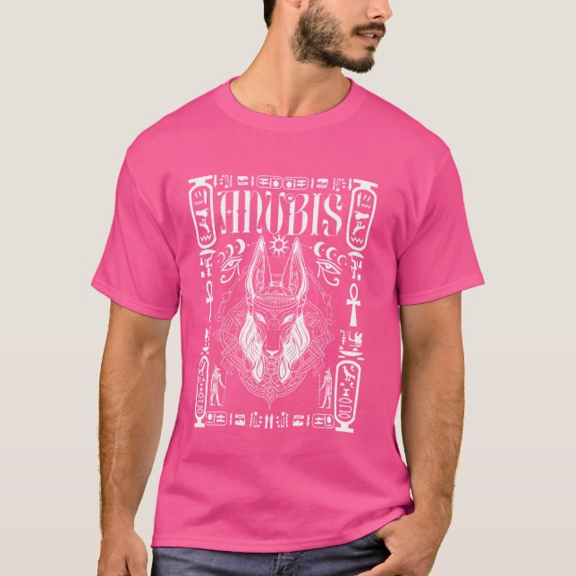 Helig Geometry Science, egyptian Gud Anubis Öga T Shirt (Framsida)