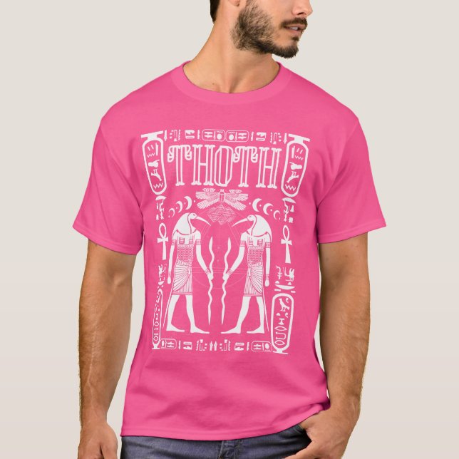 Helig Geometry Science, egyptian Gud Thoth Öga T Shirt (Framsida)