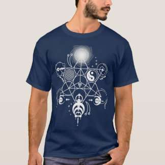 Helig Geometry Skörd Circles Manafold Art T Shirt