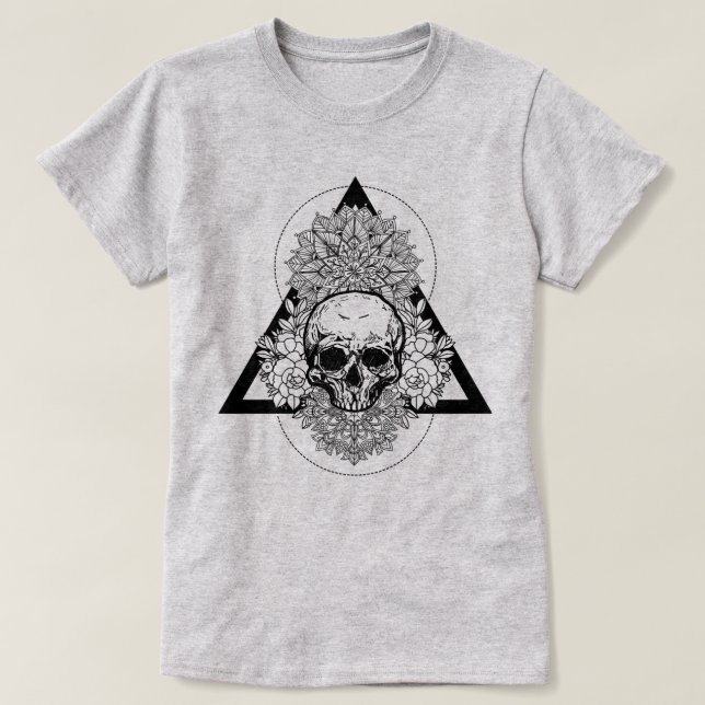Helig Geometry Skull T Shirt (Design framsida)