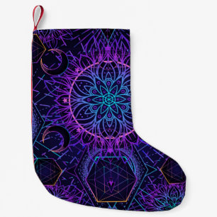 Helig Geometry sömlös mönster. Hindu-symboler för Liten Julstrumpa