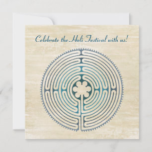 Helig Geometry Symbol - Chartres Labyrinth 1 Inbjudningar