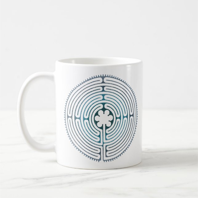 Helig Geometry Symbol - Chartres Labyrinth 1 Kaffemugg (Vänster)