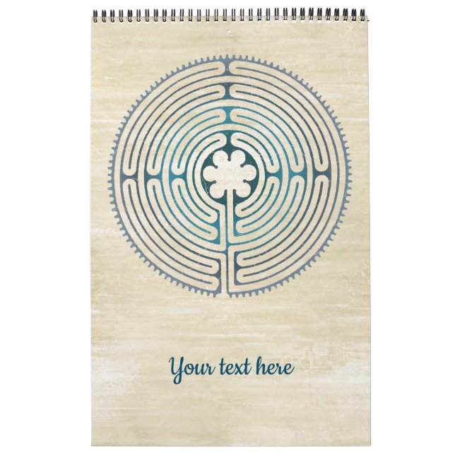 Helig Geometry Symbol - Chartres Labyrinth 1 Kalender (Omslag)