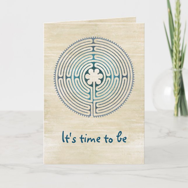 Helig Geometry Symbol - Chartres Labyrinth 1 Kort (Framsida)