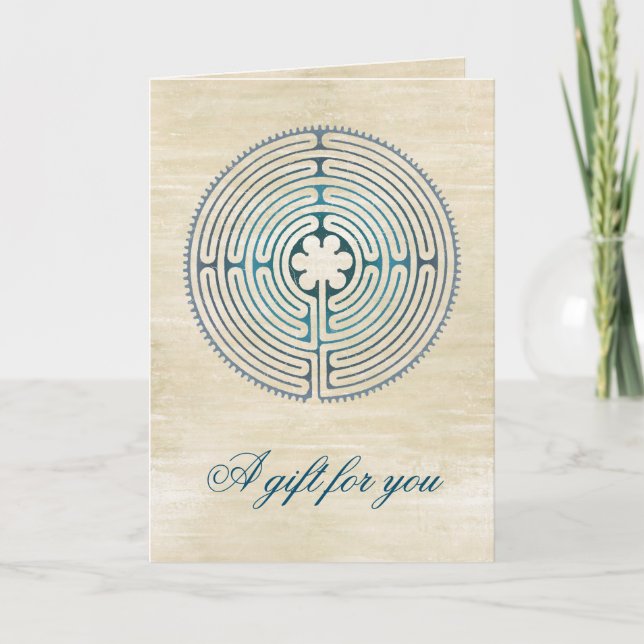 Helig Geometry Symbol - Chartres Labyrinth 1 Kort (Framsida)