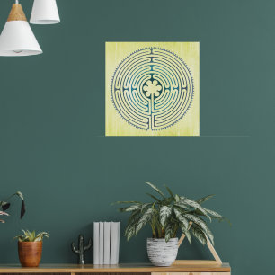 Helig Geometry Symbol - Chartres Labyrinth 1 Poster