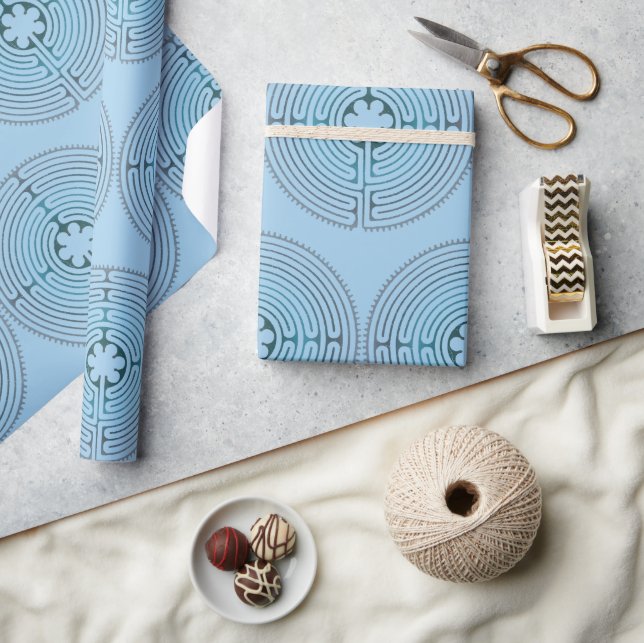 Helig Geometry Symbol - Chartres Labyrinth 1 Presentpapper (Hantverk)