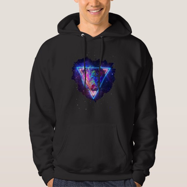 Helig Geometry Triangle Earth Hoodie (Framsida)