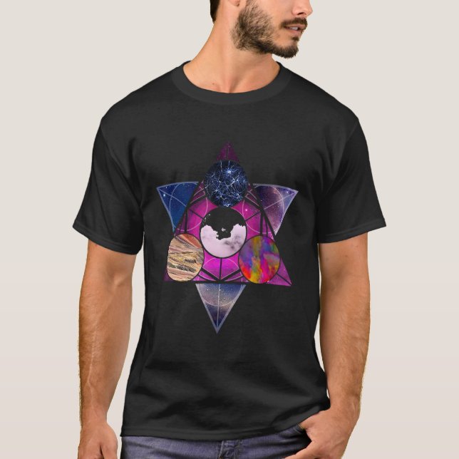 Helig Geometry Triangle Mystic T Shirt (Framsida)