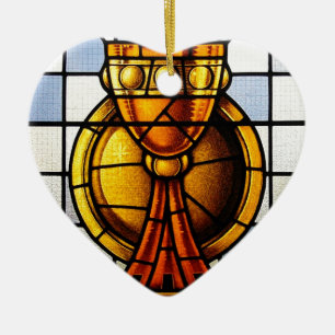 Helig gralmålat glass - Sacrament Julgransprydnad Keramik