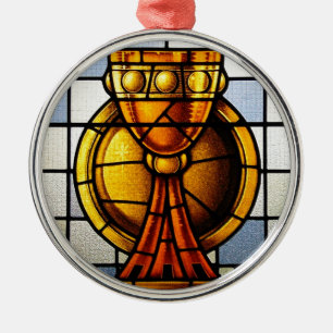 Helig gralmålat glass - Sacrament Julgransprydnad Metall