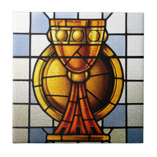 Helig gralmålat glass - Sacrament Kakelplatta