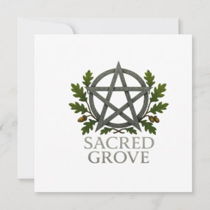 Helig Grove Pentagram Wiccan Julkort