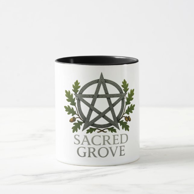 Helig Grove Pentagram Wiccan Mugg (Center)