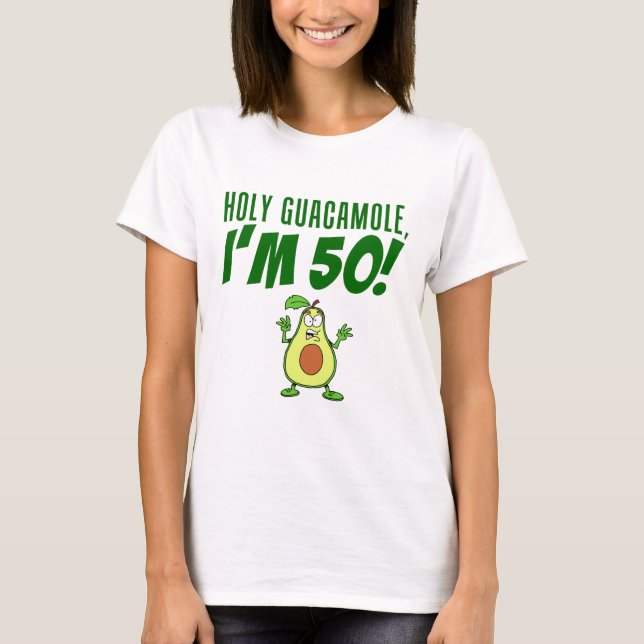 Helig Guacamole mig tecknadavokado för förmiddag T Shirt (Framsida)