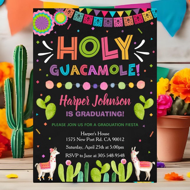 Helig Guacamole-utexamensfest Inbjudan (Skapare uppladdad)