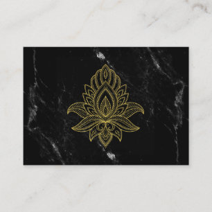 ~ Helig Guld Hamsa Abstrakt White Black Marble Visitkort