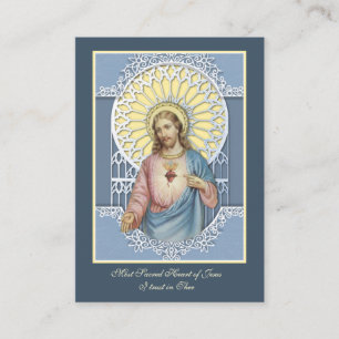 Helig Heart Anima Christi Prayer Visitkort