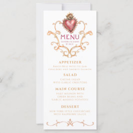 Helig Heart Baroque Bröllop Dinner Menu