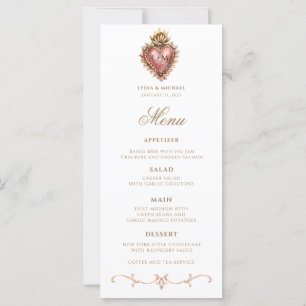 Helig Heart Baroque Monogram Dinner Menu