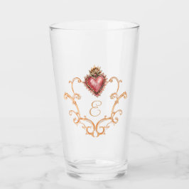 Helig Heart Baroque Monogram Glaskopp