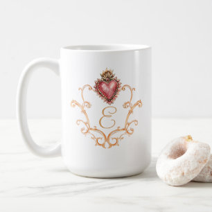 Helig Heart Baroque Monogram Kaffemugg