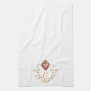 Helig Heart Baroque Monogram Kökshandduk