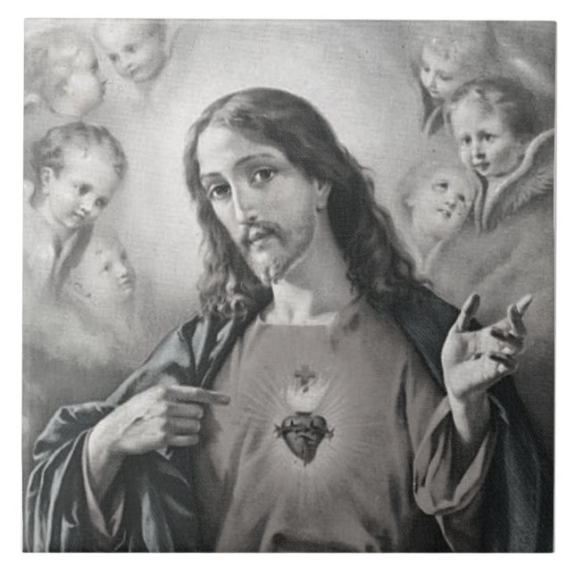 Helig Heart Ceramic Tile Kakelplatta (Framsidan)