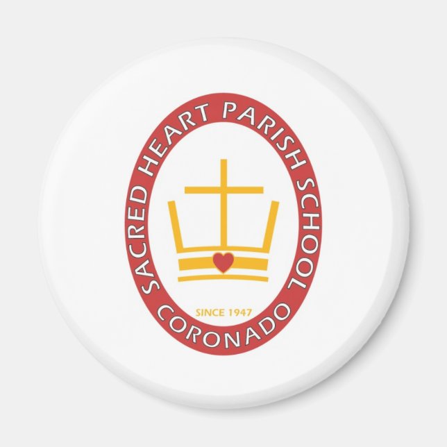 Helig Heart Coronado Logotyp Magnet (Framsidan)