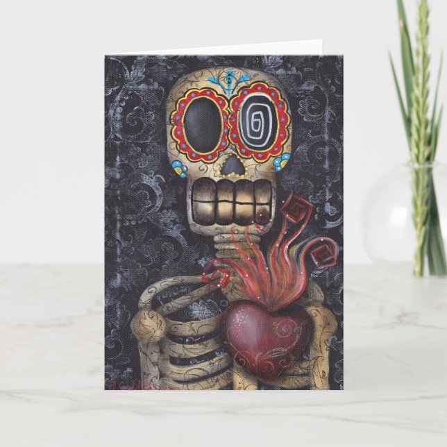Helig Heart Day of the dead Kort (Framsida)